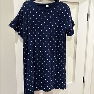 Old Navy Navy Blue Daisy Print Tee